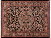 handmade Traditional Tamour Black Beige Hand Knotted RECTANGLE 100% WOOL area rug 8x10